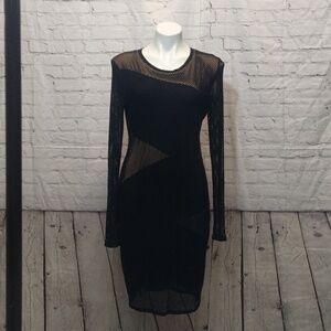 BCBG max azaria mesh midi dress